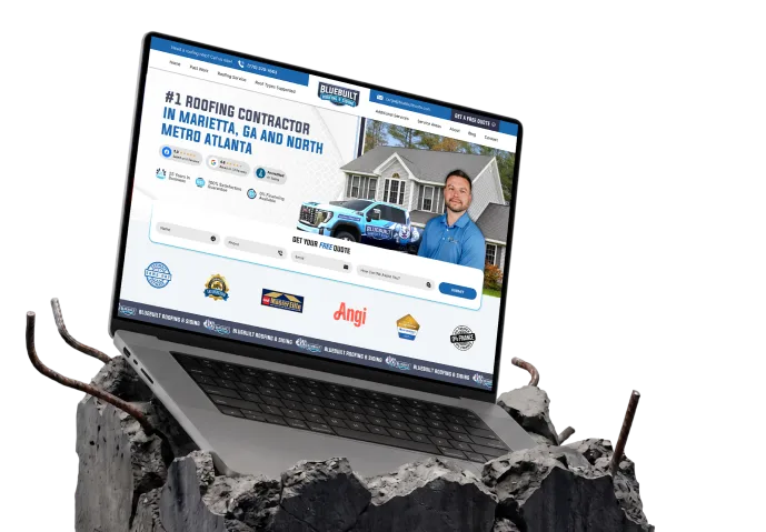 Client website built by Xcraft Studio, shown on laptop